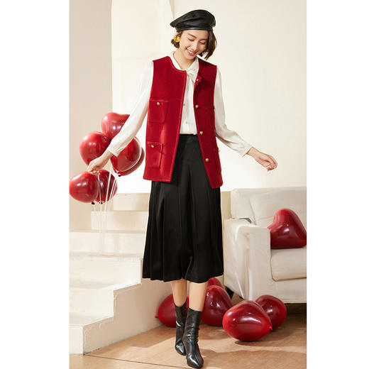 乔万尼绵羊毛马甲女款新款冬季小香风叠穿EM3H308 商品图1