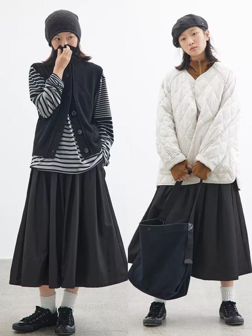 步履不停/4C41122C/复古文艺学院风格纹松紧腰蓬感A字半裙 商品图0