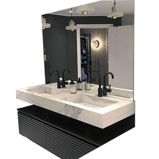 盆台盆轻奢新款镜柜洗手盆一体卫生间岩板新款洗漱现代智能浴室柜 商品图3