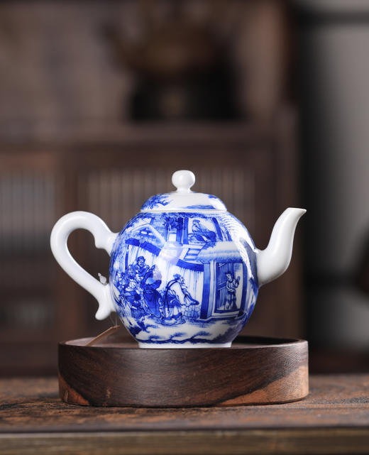 铭墨-三国三顾茅庐陶瓷壶 商品图3