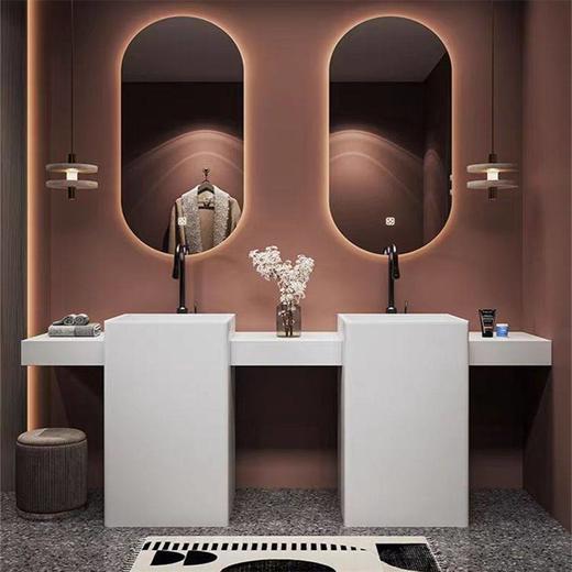 洗手洗漱卫浴浴室柜柜盆可丽耐立柱柜卫生间洗脸盆一体台组合 商品图0