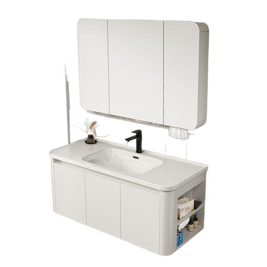 组合铝蜂窝陶瓷台侧格圆弧浴室柜盆柜一体洗脸盆洗手池卫生间洗漱 商品图4