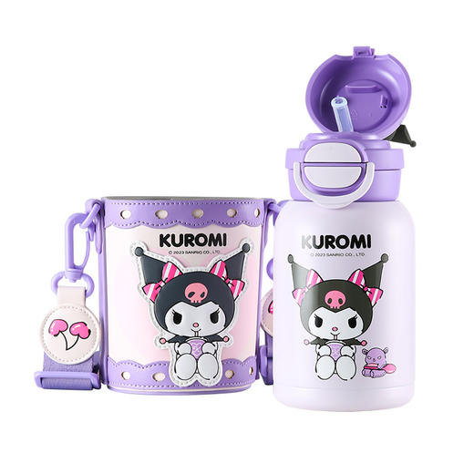 杯具熊开口笑系列儿童保温杯带吸管两用316内胆水杯 600ml 商品图0