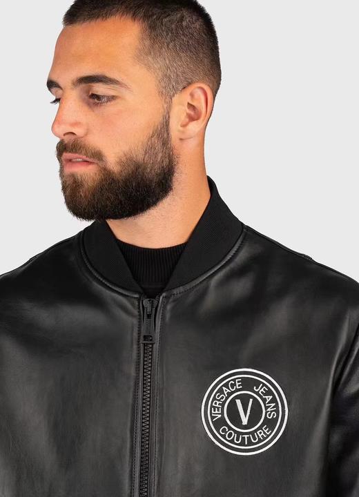 【超惠秒】Versace 范思哲 男士拉链开襟夹克小羊皮皮衣/外套 11782 偏大一码 商品图3