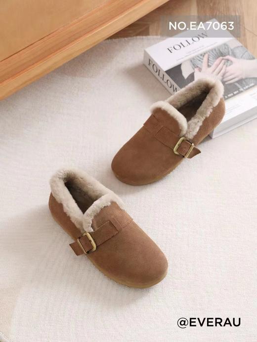 𝐄𝐕𝐄𝐑𝐀𝐔▪️搭扣羊毛便鞋 商品图1