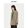SELFWHO羊毛混纺复古老钱风西装外套女2024秋冬新款宽松百搭西服 商品缩略图1