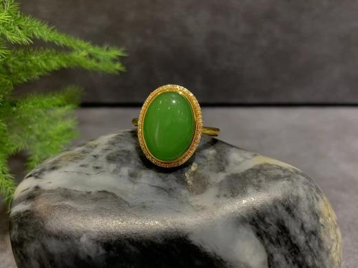 【御珠宫坊】金镶碧玉戒指 商品图3