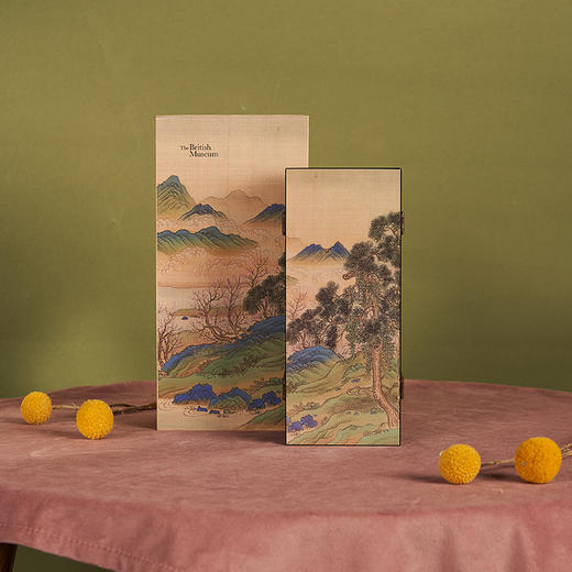 大英博物馆 东方梦境系列 灵羽芳地 桃花源记 漆器桌面屏风 家居摆件 商品图3