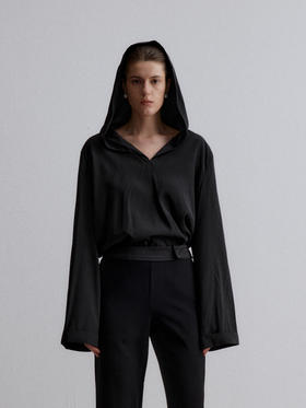 VC｜AW24096 Venus cap blouse 连帽衬衫 [ 黑 ]