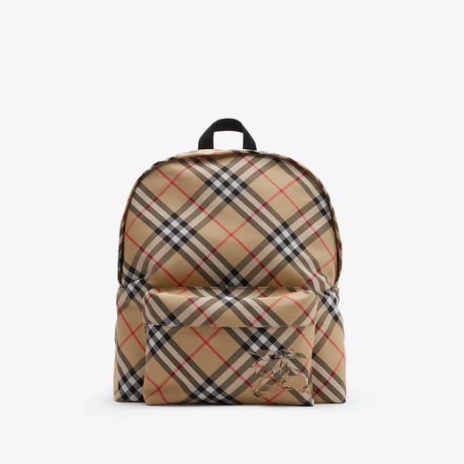 BURBERRY 巴宝莉 男士马术骑士徽标贴花格纹双肩包 格子 8091312 A2021 商品图0