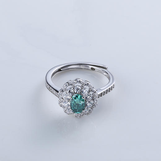 【宏艺珠宝】汀兰花溪莫桑钻戒指·银s925戒指 商品图1