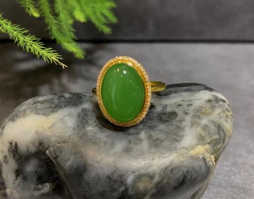 【御珠宫坊】金镶碧玉戒指 商品图0