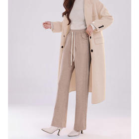 Y4Q10S1011【钰米】新款羊毛修身阔腿裤