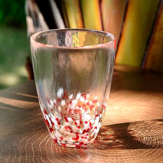 【清仓特惠4折】日本进口石塚硝子津轻手工无铅彩色玻璃杯彩虹单杯水杯蓝彩水杯300ml（纸盒包装） 商品图2