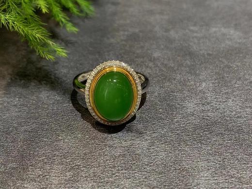 【御珠宫坊】金镶碧玉戒指 商品图6