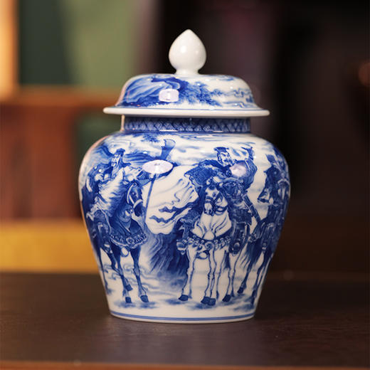铭墨-刘关张陶瓷茶叶罐 商品图0