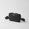PRADA 普拉达 男士 Brique Saffiano 皮革珐琅金属三角形徽标单肩包 黑色 2VH173 9Z2 F0002 NOO 商品缩略图1