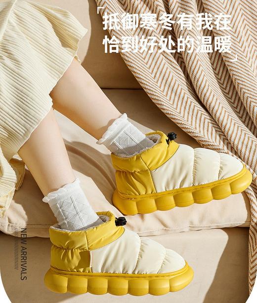 【冬季高帮款，脚踝再也不冷了】情侣款抽绳防水棉拖鞋 云朵般的鞋底 柔软防滑 鞋面防水保暖 抽绳款不漏风 商品图0