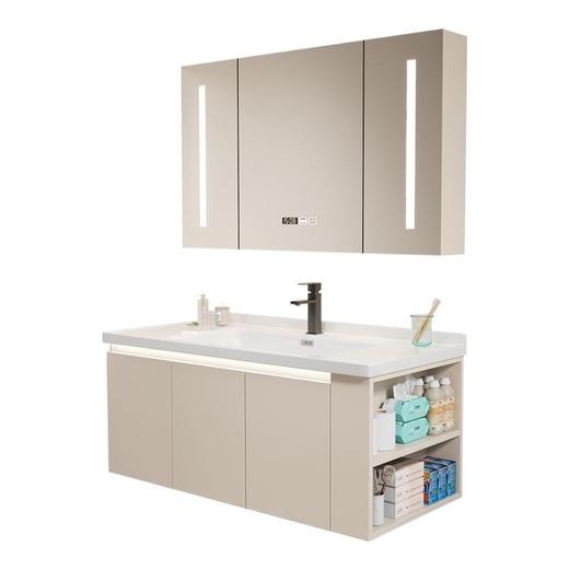 卫生间一体组合洗脸盆侧柜马桶奶油浴室柜洗手盆陶瓷洗漱卫浴台 商品图4