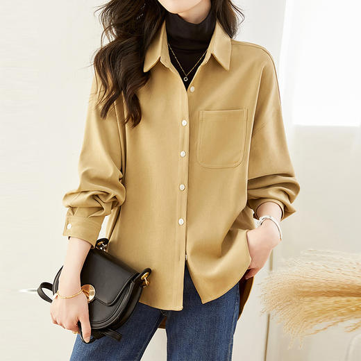 馥迦随性复古加厚灯芯绒衬衫 商品图3