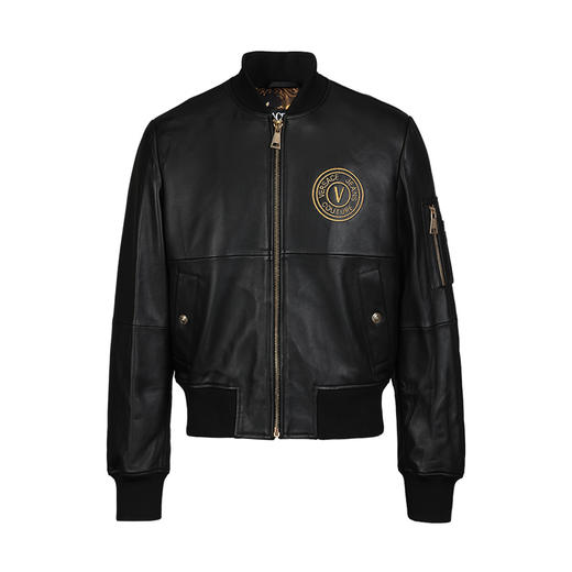 【超惠秒】Versace 范思哲 男士加厚保暖特色内里刺绣徽标logo 小羊皮皮衣/夹克外套 12133 商品图0