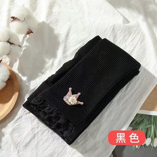 【儿童秋冬打底裤，加绒加厚精梳棉】薄绒秋冬女童打底裤外穿 婴儿绒洋气宝宝 儿童磨毛皇冠九分长袜裤-QQ 商品图11