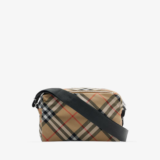 【一】BURBERRY 巴宝莉 男士马术骑士徽标贴花格纹斜背包 格子 8091320 A2021 商品图2