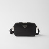 PRADA 普拉达 男士 Brique Saffiano 皮革珐琅金属三角形徽标单肩包 黑色 2VH173 9Z2 F0002 NOO 商品缩略图0