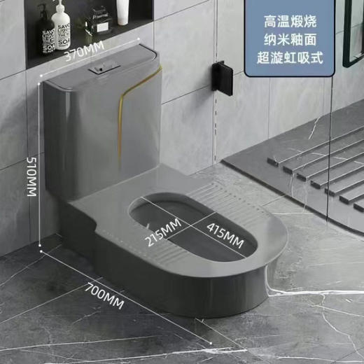 蹲挖坑马桶式台式蹲坑蹲便免神器新款蹲厕台免砌改坐便器便器 商品图2