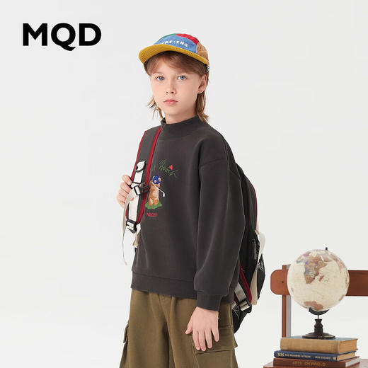 【MQD】童装男大童冬新款潮酷加绒休闲卡通百搭卫衣 商品图1