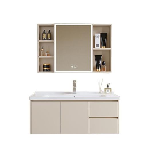 卫生间铝家用浴室柜洗脸池洗漱奶油风挂太空组合智能洗手盆台墙式 商品图4