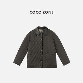 COCO ZONE 90鹅绒撞色拼接翻领菱格女士鹅绒服CC2C1803