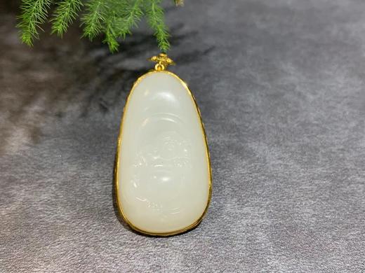 【御珠宫坊】金镶羊脂玉佛 商品图1