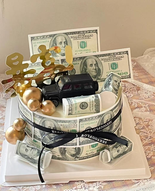 奔驰AMG款 INS风 奶油水果蛋糕 商品图0