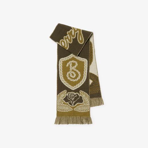 BURBERRY 巴宝莉 女士"B ”字型盾牌羊毛羊绒混纺围巾 混色 8097032 C1173 商品图1