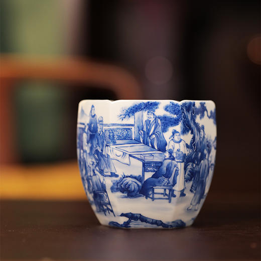 朗谷窑-十八学士陶瓷单杯 商品图0