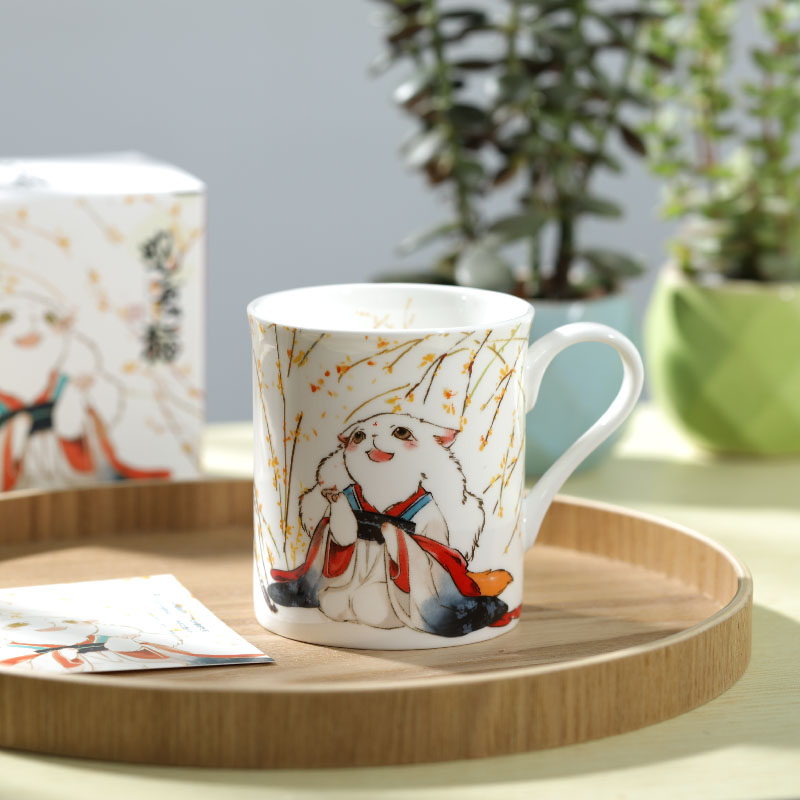 顺时而饮 | 观复博物馆手绘 观复猫二十四节气系列 骨瓷马克杯