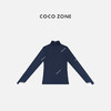 COCO ZONE 设计感袖口撞色打底衫时尚立领上衣CC1D2371 商品缩略图0