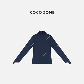 COCO ZONE 设计感袖口撞色打底衫时尚立领上衣CC1D2371