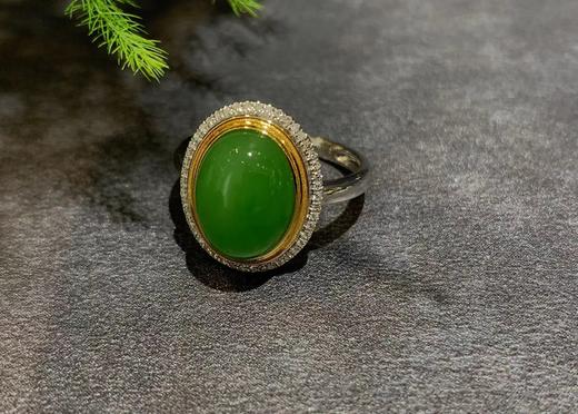 【御珠宫坊】金镶碧玉戒指 商品图5