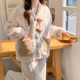 冬天【珊瑚绒月子服】冬季产后孕妇睡衣 春秋冬款产妇哺乳睡衣套装