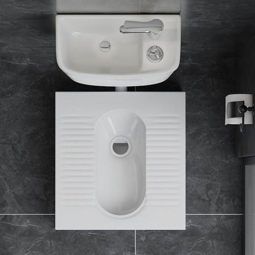 便弯明装存水蹲坑台式便厕蹲蹲带改便器蹲便免防臭台蹲挖坑免坐砌 商品图1