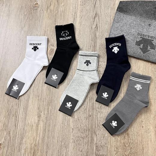 迪S特性价比推荐款！经典小标 纯棉透气防臭男士长筒袜 五双装 商品图2