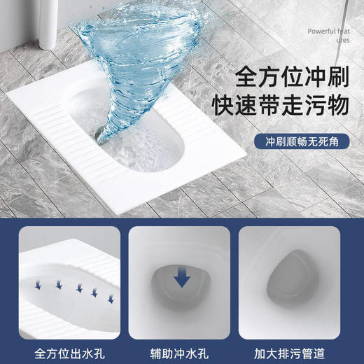 便池全黑陶瓷便器一整套水箱防臭蹲大黑色彩色感应成人蹲坑家用 商品图3