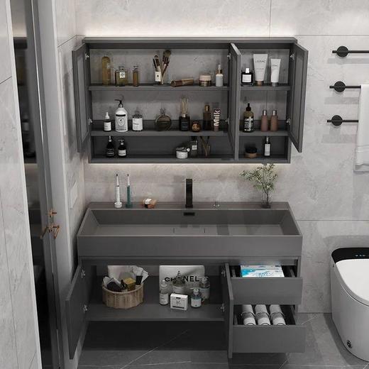 浴室柜盆柜台洗手池北欧洗漱一体洗脸盆智能风套装组合卫生间轻奢 商品图2