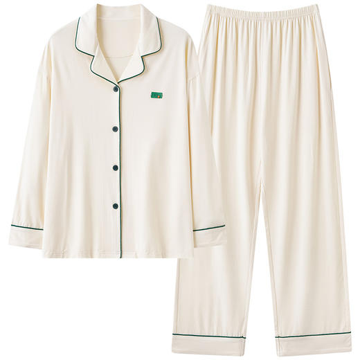 ❤️❤️【诗慕小姐2024秋冬新款简约可外穿舒适家居服套装3688款】✅天然纤维，🤭柔软、🤭透气、🤭耐磨、🤭方便清洗 ✅版型宽松又遮肉，✨躺着、🍹摊着、🌸坐着都很舒坦 商品图4