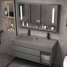 岩石卫浴浴室柜轻奢组合柜台双人卫生间洗手池洗漱洗脸盆一体纳米