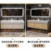 大理石多层双人落地式洗脸盆双盆卫生间双盆实木浴室柜 商品缩略图1