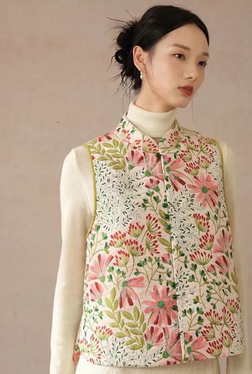 花团锦簇双宫提花开气国风马甲 商品图12