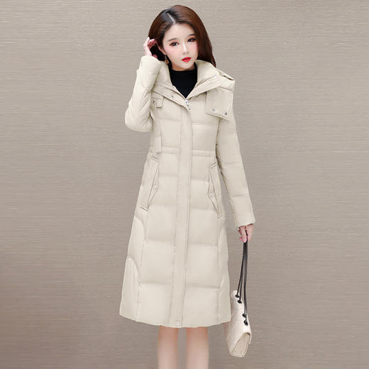 时尚气质，纯色中长款羽绒服QYM-XQD-58D8602-L 商品图1